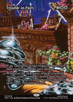 Trouble in Pairs x1 1x Borderless PZA TMNT NM MTG - Image 1