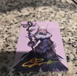 Y'shtola Night's Blessed Art Card-Art Series FINAL FANTASY 53/53 GOLD SIGNATURE - Image 2