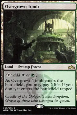 Overgrown Tomb 253 Rare Promo Pack: Throne of Eldraine Magic: The Gathering NM - Image 1