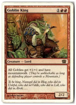 MTG Goblin King - 8th Edition Heavily Played English - Image 1