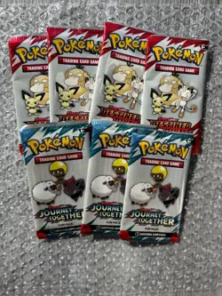 7 Pokemon TCG Destined Rivals + Journey Together 3 Card Fun packs Sealed NEW - Image 1