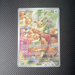 Pokemon Eevee TCG Holo Illustration Rare Card 188/167 S&V Twilight Masquerade NM - Image 1