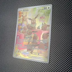 Pokemon Eevee TCG Holo Illustration Rare Card 188/167 S&V Twilight Masquerade NM - Image 2