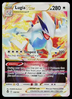 Pokemon Card - Lugia VSTAR Silver Tempest 139/195 Holo VSTAR Rare - Image 1