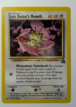 Team Rocket's Meowth #18 WoTC Black Star Promo 2000 Pokemon Wizards Of The Coast - Image 1