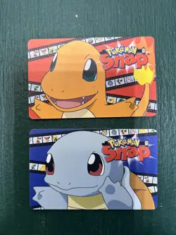 Pokemon Snap Squirtle & Charmander Blockbuster Video Smart Cards 1999 - Image 1