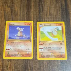 Pokemon TCG Jungle/Fossil Vintage Lot - Cubone 50/64 & Marowak 39/64 1st edition - Image 1