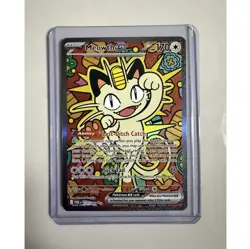 Pokemon Meowth EX Full Art Holo Cat Card 121/088 Basic 170 HP - Image 1