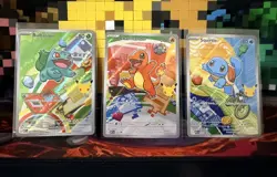 Pokemon TCG First Partner Illustration Collection Series 1 Kanto GEN 1 Starters - Image 1