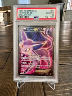 Espeon EX (Full Art) Pokemon XY BREAKpoint Holo 117/122 PSA 10 (Gem Mint) - Image 1