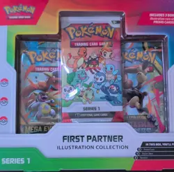 Pokemon TCG First Partner Illustration Collection Series 1 Box Promo Cards Stic… - Image 1