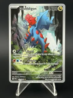 Pokemon White Flare Illustration Rare Druddigon 151/086 Pull To Sleeve - Image 1