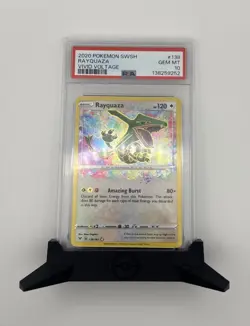 2020 POKEMON SWORD & SHIELD VIVID VOLTAGE #138 RAYQUAZA PSA 10 - Image 1