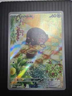 Pokemon TCG Lechonk SV03 Obsidian Flames 209/197 Illustration Rare Holo EN 2023 - Image 2