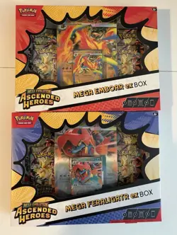 Pokemon Ascended Heroes Mega Evolution ex Boxes - Feraligatr and Emboar - NEW - Image 1