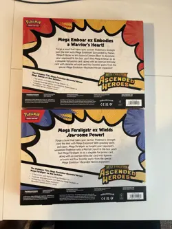Pokemon Ascended Heroes Mega Evolution ex Boxes - Feraligatr and Emboar - NEW - Image 2