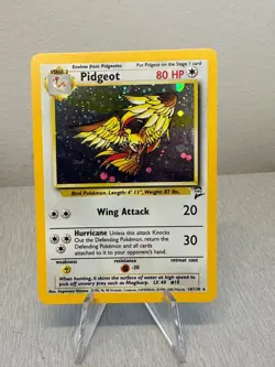 Pidgeot 14/130 Base Set 2 Holo Rare WOTC LP Vintage Pokemon TCG Trading Card - Image 1