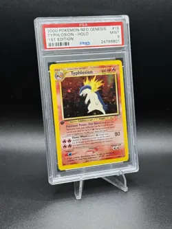 TYPHLOSION 2000 Pokemon Neo Genesis 1st Edition Holo PSA 9 MINT #18/111 - Image 1