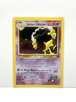 Pokemon TCG Sabrina's Alakazam 16/132 Gym Challenge 2000 Unlimited Holo NM- - Image 1