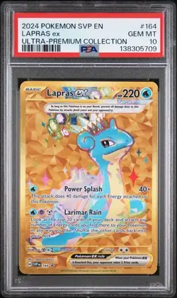 2024 POKEMON SVP EN-SV BLACK STAR PROMO #164 LAPRAS EX PSA 10 - Image 1