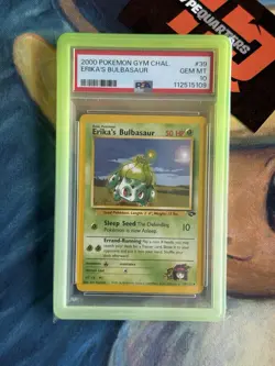 ERIKA'S BULBASAUR #39 2000 POKEMON GYM CHALLENGE PSA 10 (Rare Low Pop) - Image 1