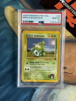 ERIKA'S BULBASAUR #39 2000 POKEMON GYM CHALLENGE PSA 10 (Rare Low Pop) - Image 3