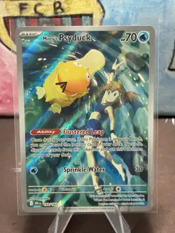 Pokemon Misty's Psyduck Illustration Rare Full Art Holo 193/182 Sv10 English NM - Image 1