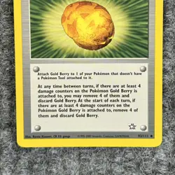 Pokemon Neo Genesis Gold Berry 93/111 Uncommon NM Pokemon Tool - Image 4