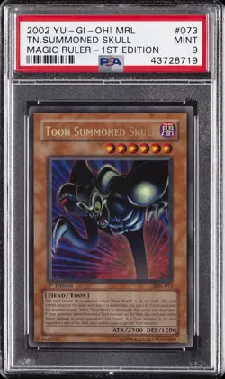 2002 YU-GI-OH! MRL-MAGIC RULER 1ST EDITION #073 TOON SUMMONED SKULL PSA 9 - Image 1