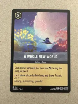 Disney Lorcana The First Chapter - A Whole New World 195/204 - Cold Foil Holo NM - Image 1