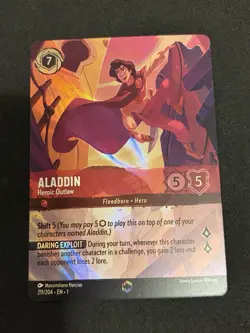 2023 Disney Lorcana First Chapter Aladdin Heroic Outlaw Enchanted 211 NM - Image 1