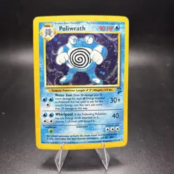 Poliwrath - 15/130 - Pokemon Base Set 2 Holo Rare Card WOTC HP/DMG -j - Image 1