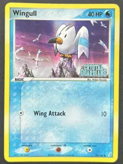 Wingull 70/100 EX Crystal Guardians Pokemon Card Reverse Holo MP 2006 - Image 1