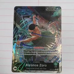One Piece Roronoa Zoro Leader Card OP12-020 Bandai Holo 5000 Power English - Image 1