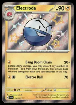 Pokemon Cards Electrode 134/091 Paldean Fates Shiny Rare NM - Image 1