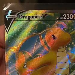 Pokemon TCG Dragonite v Full Art Holo Ultra Rare Card Pokemon Go 076/078 NM/M - Image 2