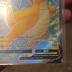 Pokemon TCG Dragonite v Full Art Holo Ultra Rare Card Pokemon Go 076/078 NM/M - Image 4
