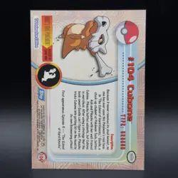 Pokemon Topps Card TV Animation Cubone #104 Blue Logo NM - 0224 - Image 2