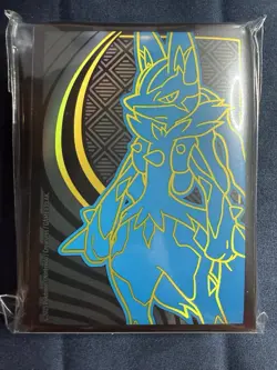 65 Ct Mega Lucario Mega Evolution ETB Card Sleeves | New, Sealed Pokemon - Image 1