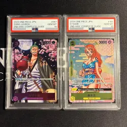 PSA 10 SEQUENTIAL SET Zoro Nami Promo ONE PIECE Card 2nd ANNIVERSARY Japanese - Image 1