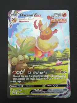 Pokemon Flareon VMAX SWSH180 Jumbo Promo Oversized Card NM Eeveelution - Image 1
