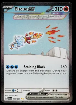 Pokemon Card - Eiscue ex Obsidian Flames 222/197 Special Illustration Rare - Image 1