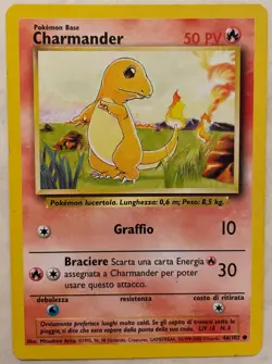 Pokemon Card Base Set Italian Charmander 46/102. - Image 1