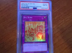 YuGiOh! - Big Burn IOC-EN047 Super Rare 25th Anniversary Edition PSA 8 - Image 1