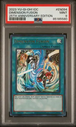 Yu-Gi-Oh! PSA 9 TCG Dimension Fusion Invasion of Chaos 25th Anniversary Edition - Image 1