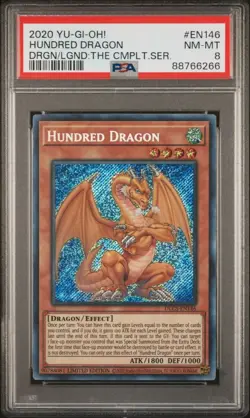 Yugioh Hundred Dragon DLCS-EN146 Secret - PSA 8 - Image 1