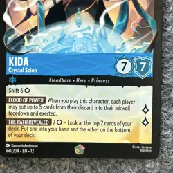 Disney Lorcana Wilds Unknown Kida Crystal Scion 160/204 Legendary NM - Image 4