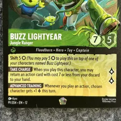 Disney Lorcana Wilds Unknown Buzz Lightyear Jungle Ranger 91/204 Legendary NM - Image 4