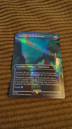 Magic: the Gathering / MtG Borderless Foil Anduril, Narsil Reforged x1 LotR - Image 1