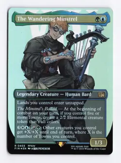 The Wandering Minstrel (Borderless) (Foil) 0403 (R) MTG Final Fantasy (FIN) (EN) - Image 1